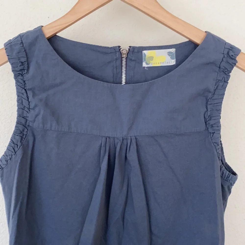 Anthropologie*FLAW*Maeve Zipper Back Grey Tank Blouse - Picture 2 of 7
